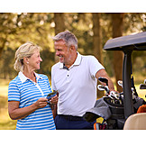   Golfen, Golfsport, Seniorenpaar