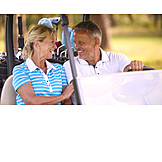   Leisure, Golfing, Older Couple