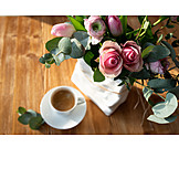  Kaffee, Blumenstrauß