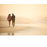   Beach Walking, Love Couple